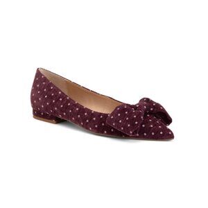 CECELIA NEW YORK Pomegranate Brie Bow Flats